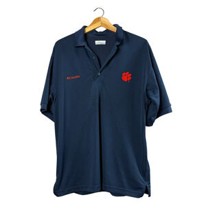 Men's Navy Columbia Clemson Polo S